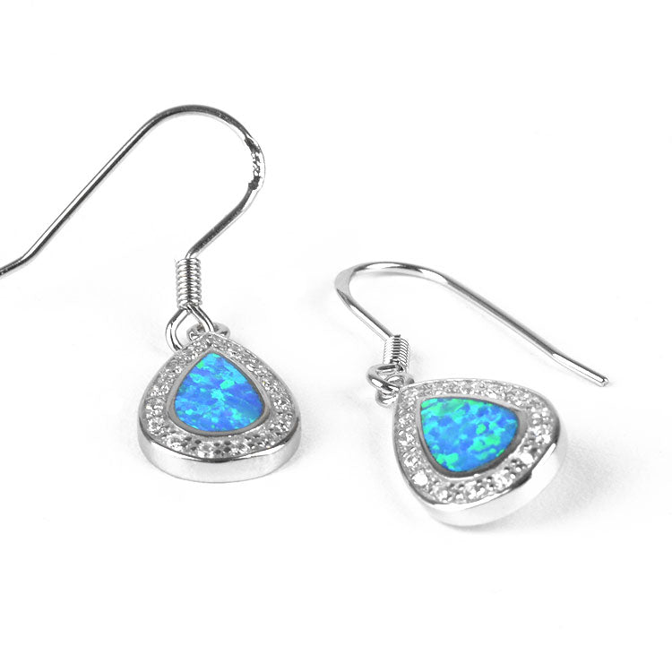 Opal & Crystals Drop Earrings