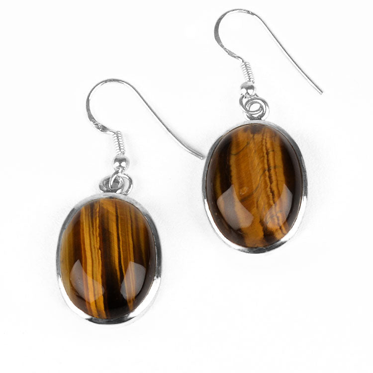 Tiger Eye Gemstone Earrings