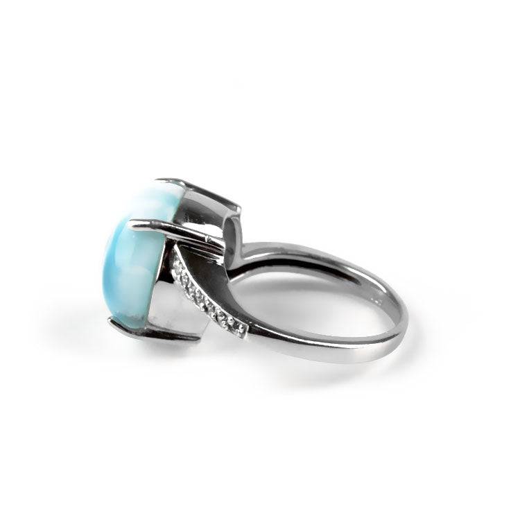 Elegant Larimar Gemstone Ring