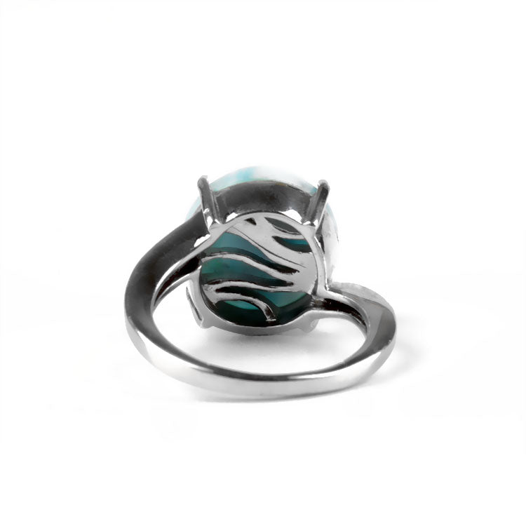 Elegant Larimar Gemstone Ring