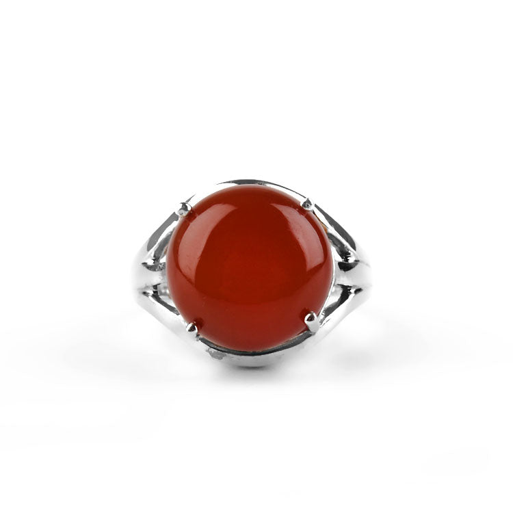 Elegant 4 Prong Carnelian Gemstone Ring