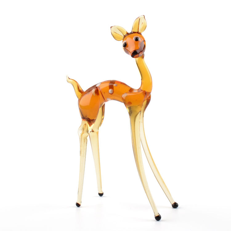 Baby Deer Glass Figurine