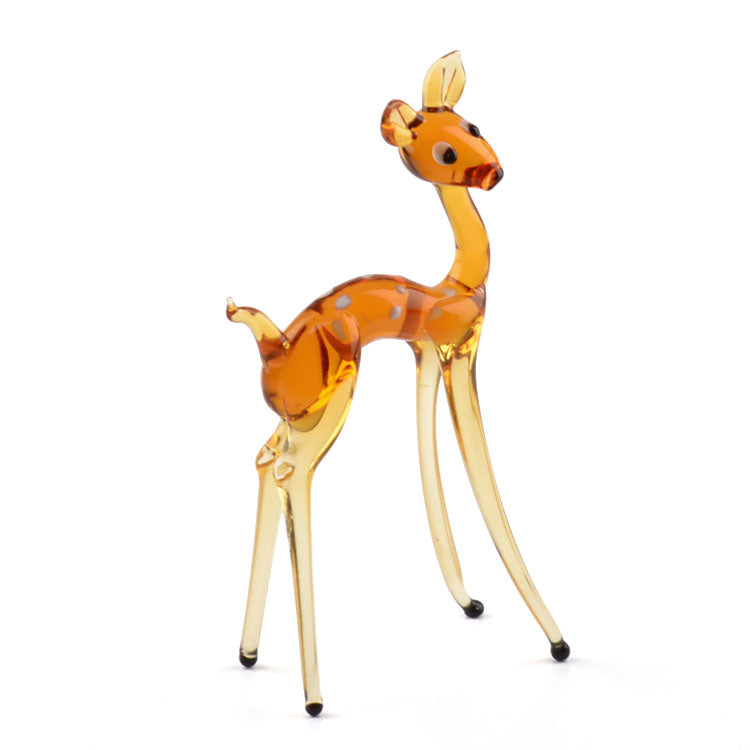 Baby Deer Glass Figurine