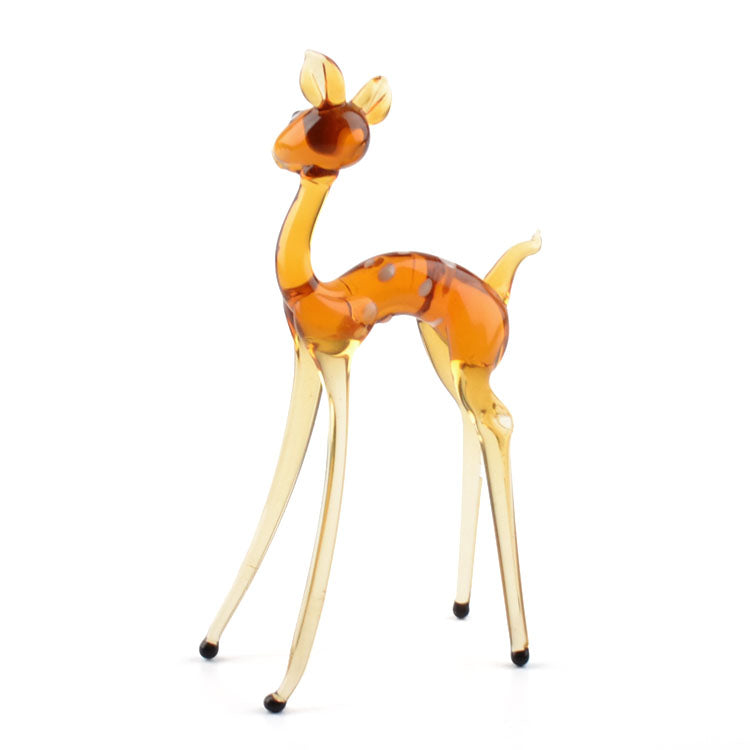 Baby Deer Glass Figurine