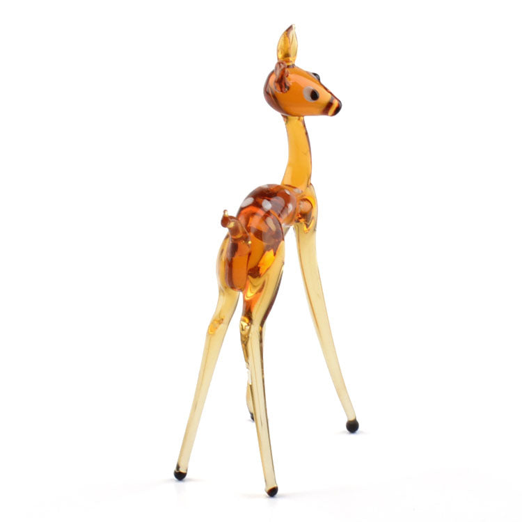 Baby Deer Glass Figurine