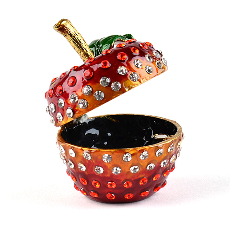 Teacher Gift Jeweled Apple Trinket Box