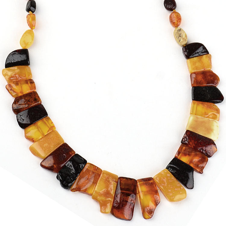 Multi-Colored Natural Amber Necklace