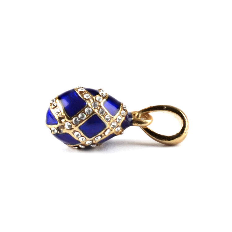 Small Blue Faberge Egg Pendant