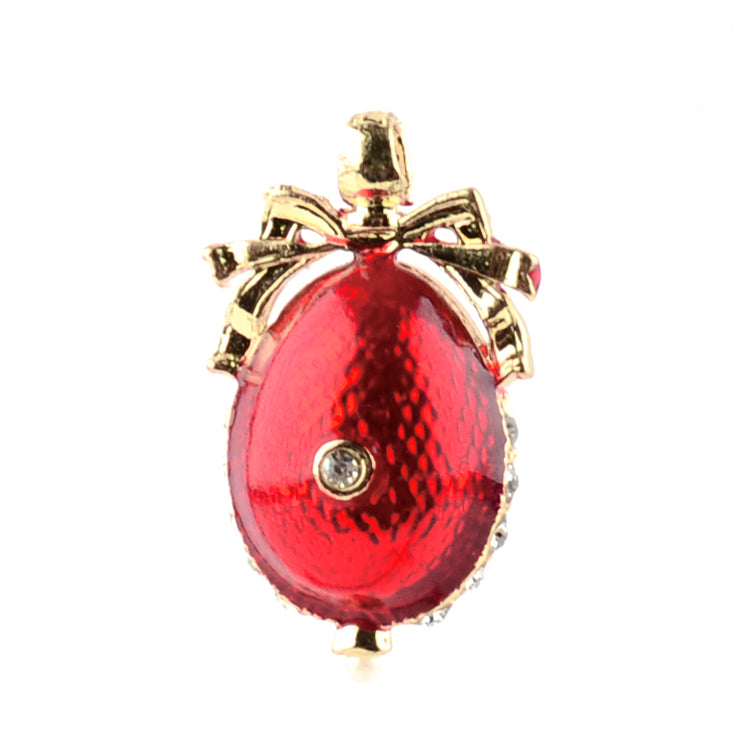 Holiday Red Faberge Egg Pendant