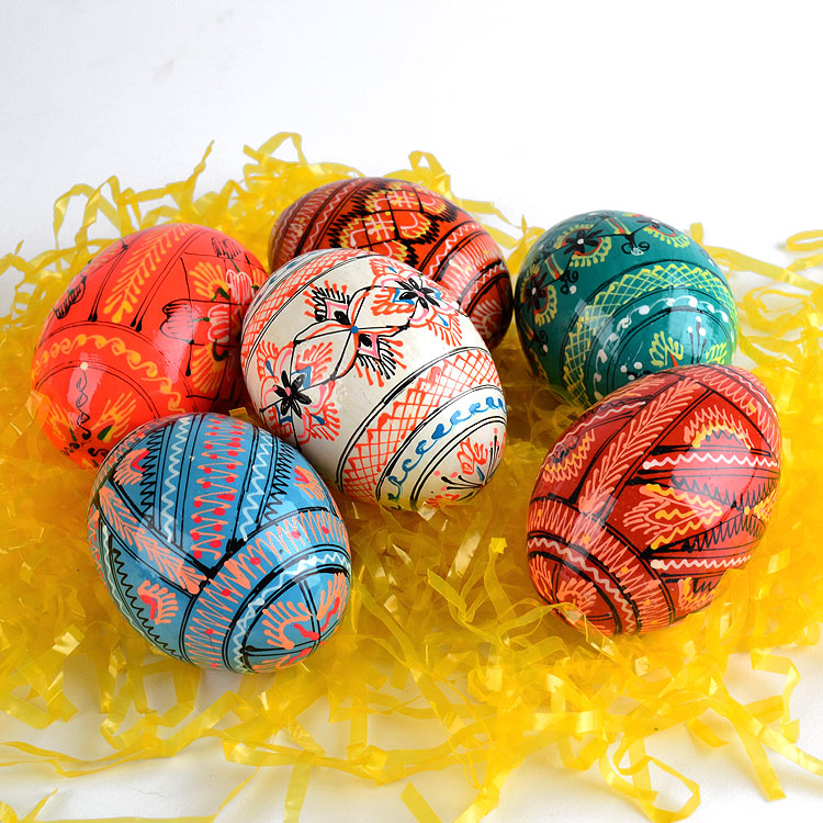 Half Dozen Hand Painted Pisanki Eggs