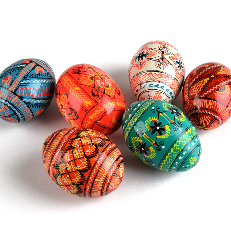 Half Dozen Hand Painted Pisanki Eggs