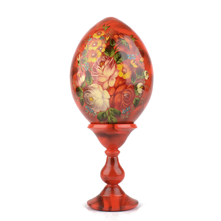 Botanic Wooden Egg with Stand