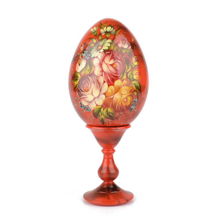 Flower Blossom Wooden Egg