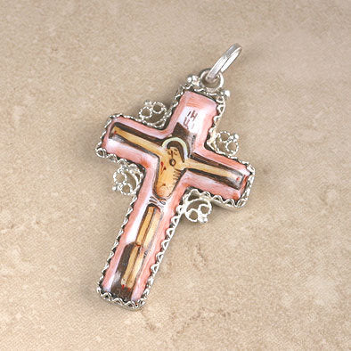 Save and Protect Finift Enamel Crucifix