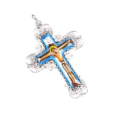 Russian Enamel Crucifix