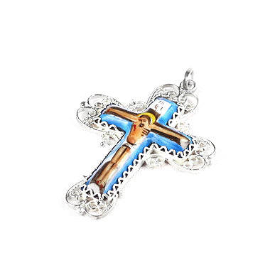 Russian Enamel Crucifix