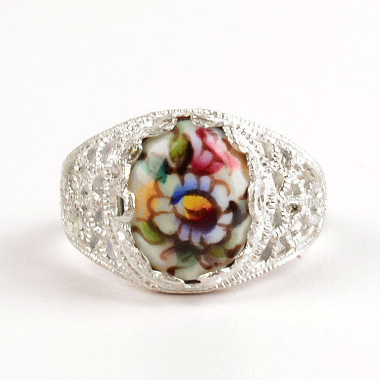 Finift Flowers Ring