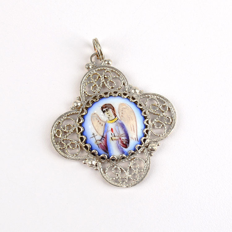 Blue Angel Finift Enamel Pendant
