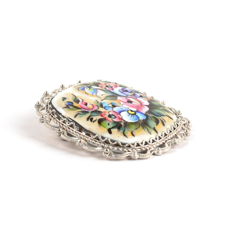 Finift Flowers Enamel Pin