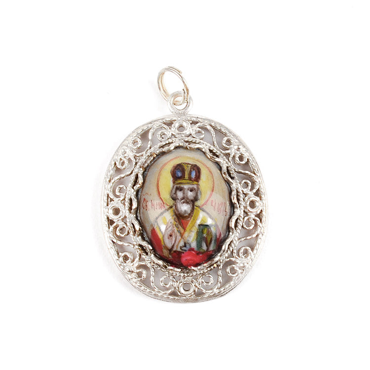 St. Nicholas Finift Icon Pendant