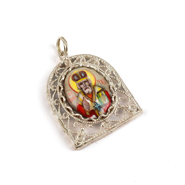 Religious Finift Enameled Pendant