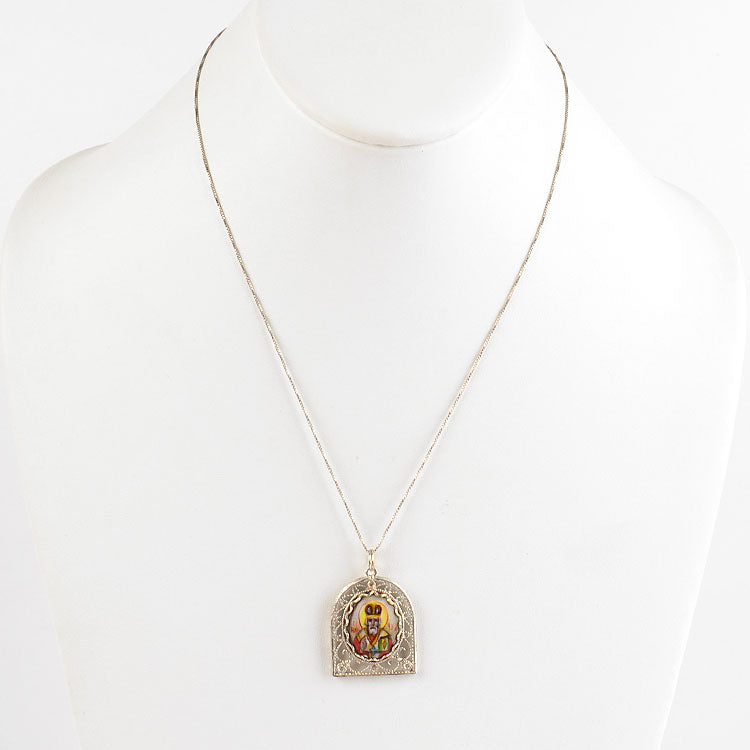 Religious Finift Enameled Pendant
