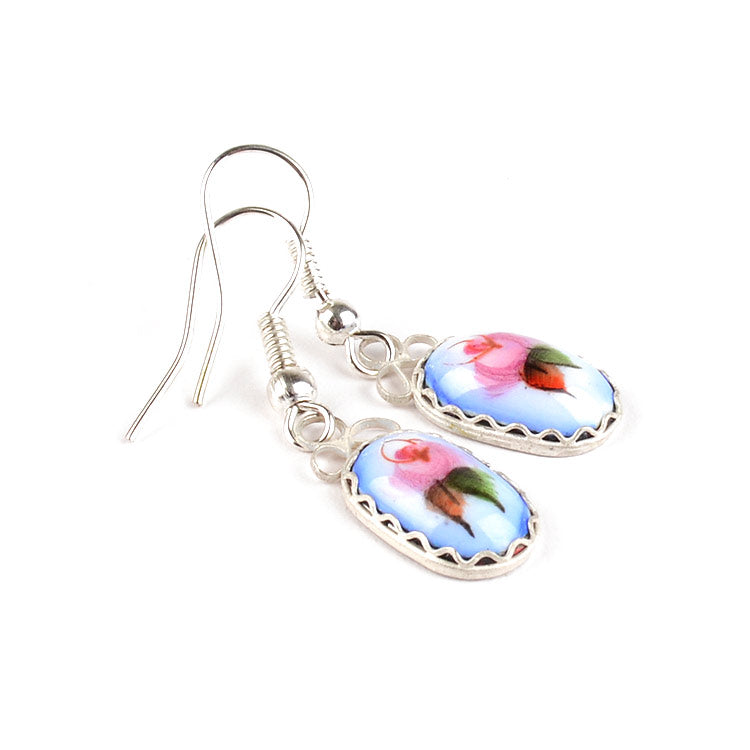 Small Blue Finift Earrings