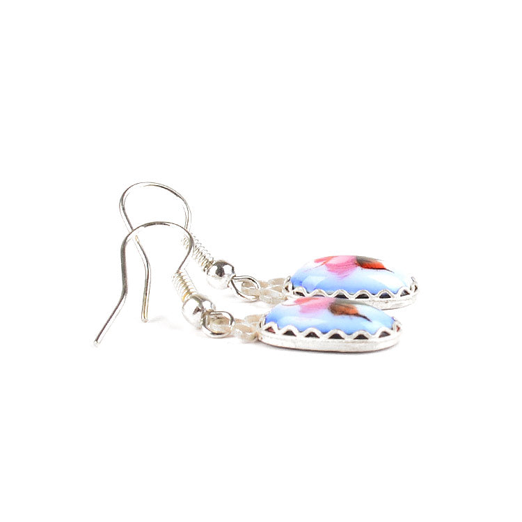 Small Blue Finift Earrings