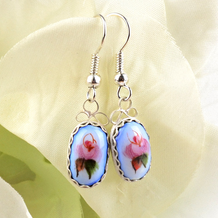 Small Blue Finift Earrings