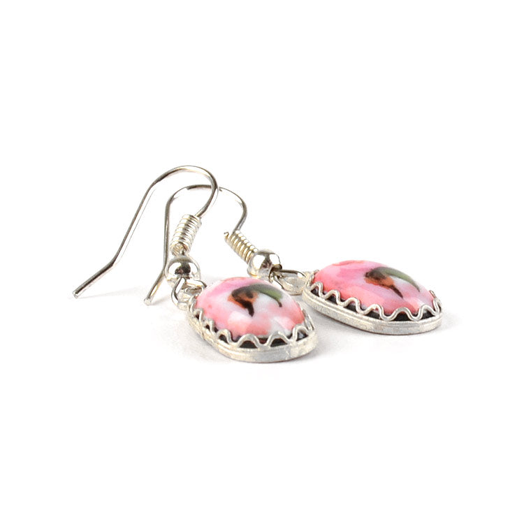 Small Pink Finift Earrings