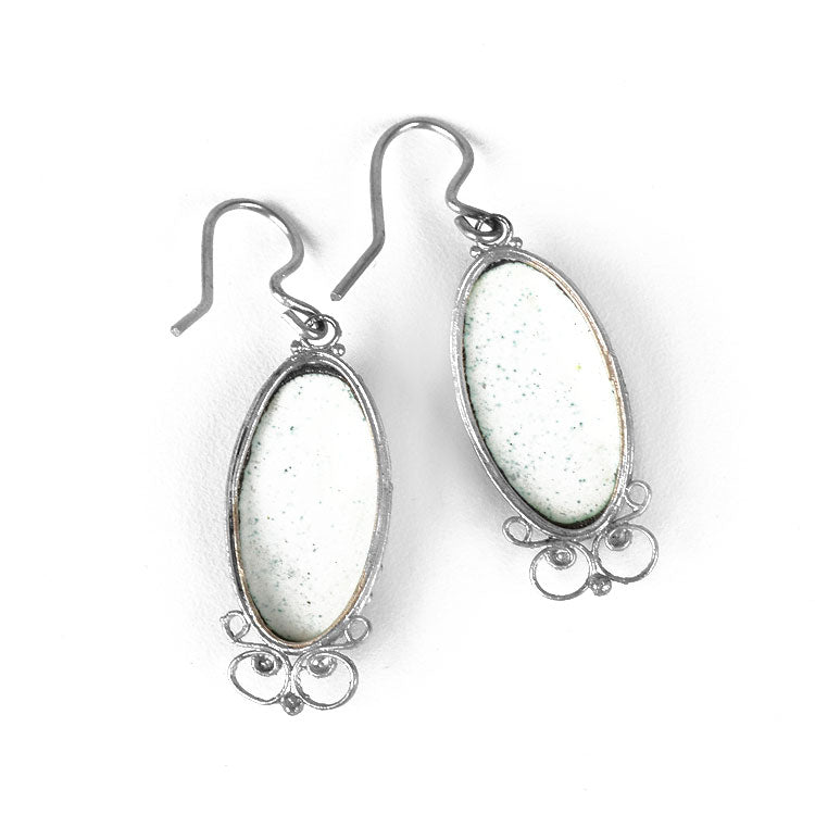 Dark Blue Finift Earrings