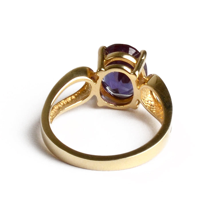 Oval Alexandrite 14K Gold Ring