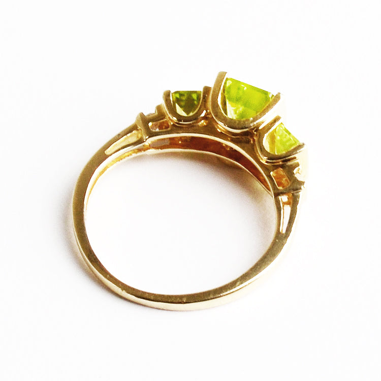 Peridot Ring in 14K Gold
