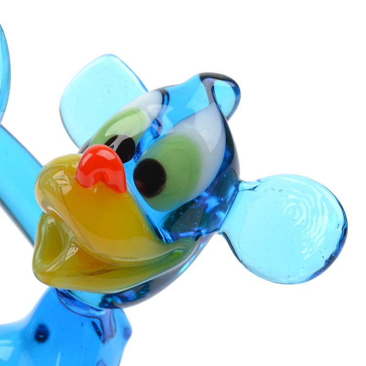 Blue Goofy Monkey Glass Figurine