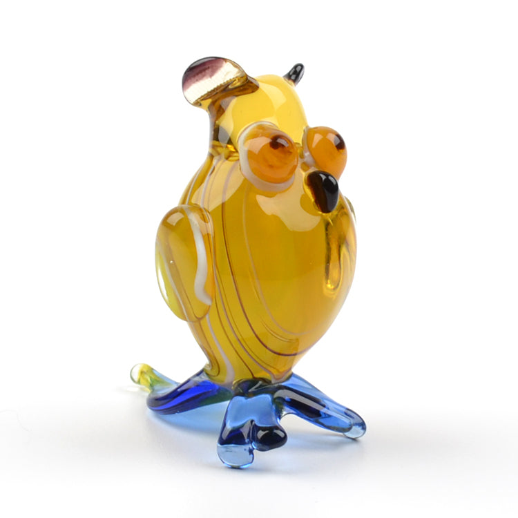 Miniature Glass Owl Figurine