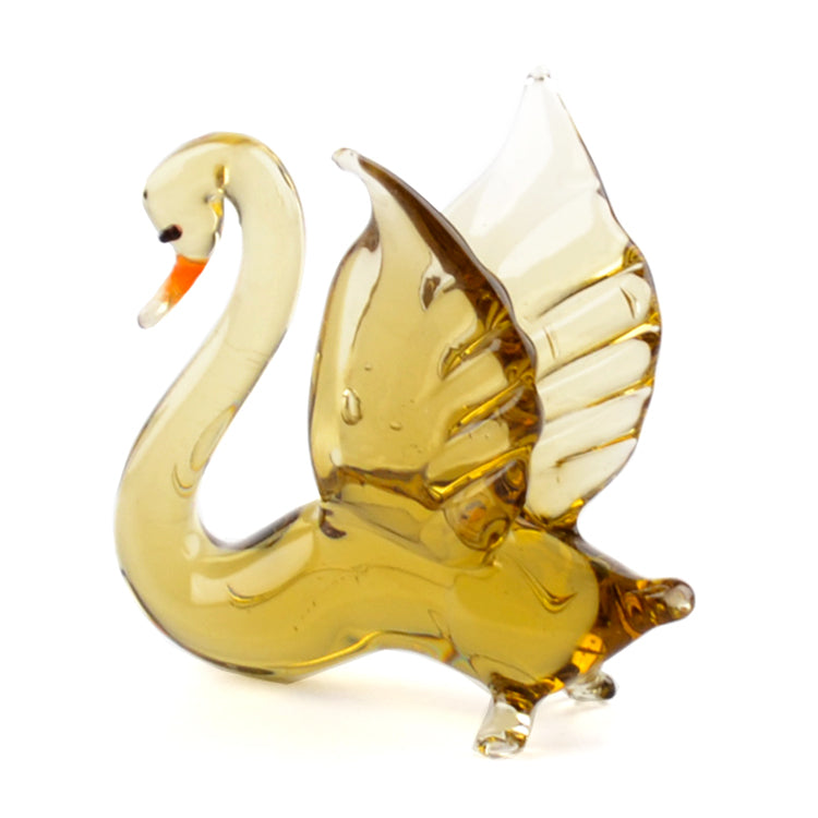 Gracious Swan Glass Figurine