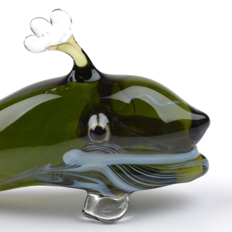 Cute Glass Whale Figurine