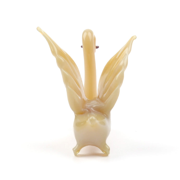 Golden Swan Glass Figurine