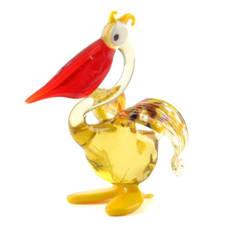 Glass Blown Pelican Figurine