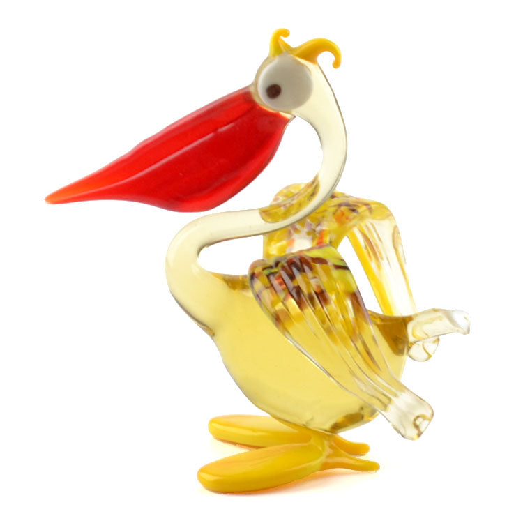 Glass Blown Pelican Figurine