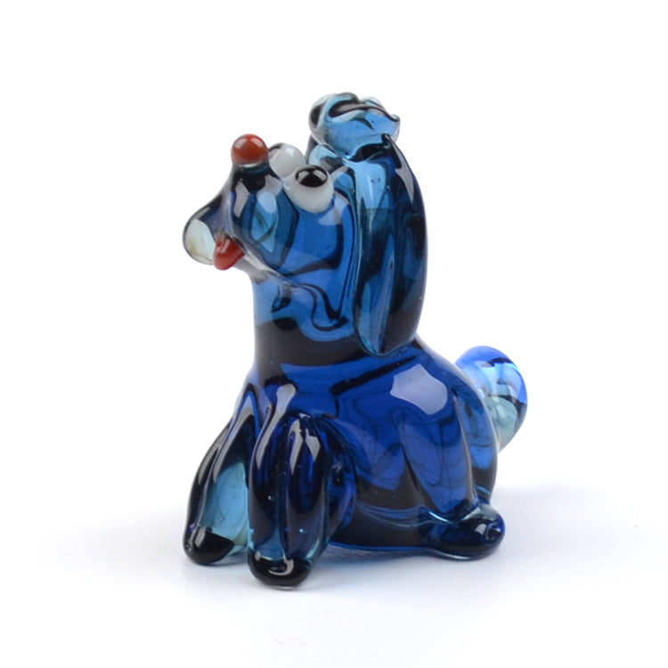 Begging Dog Glass Figurine
