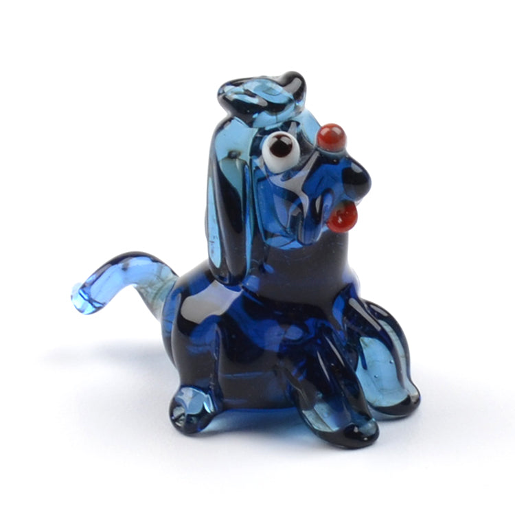 Begging Dog Glass Figurine