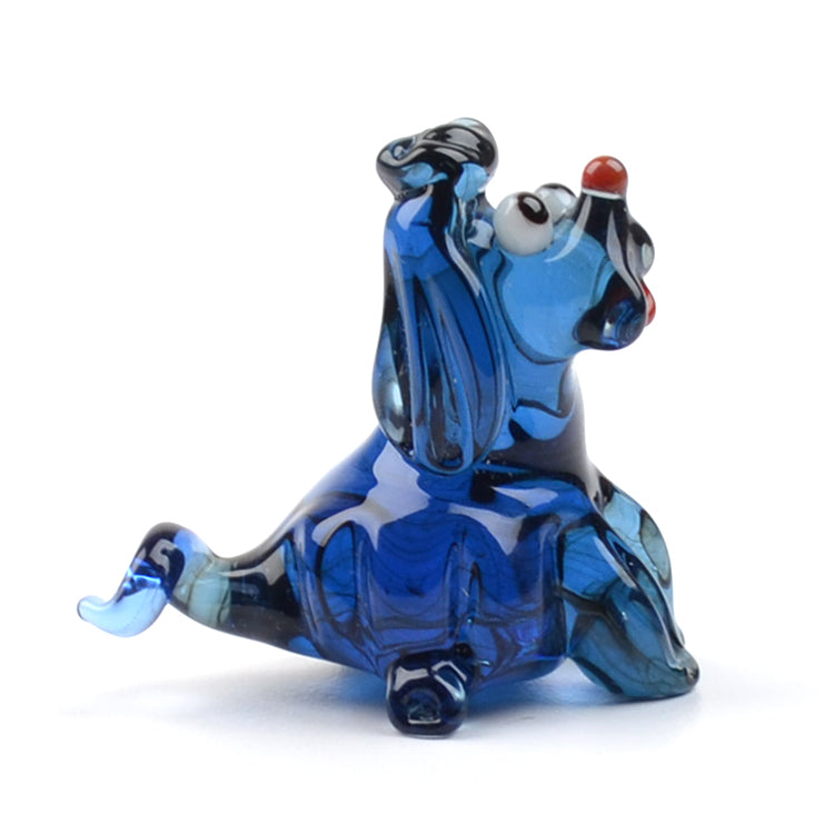 Begging Dog Glass Figurine