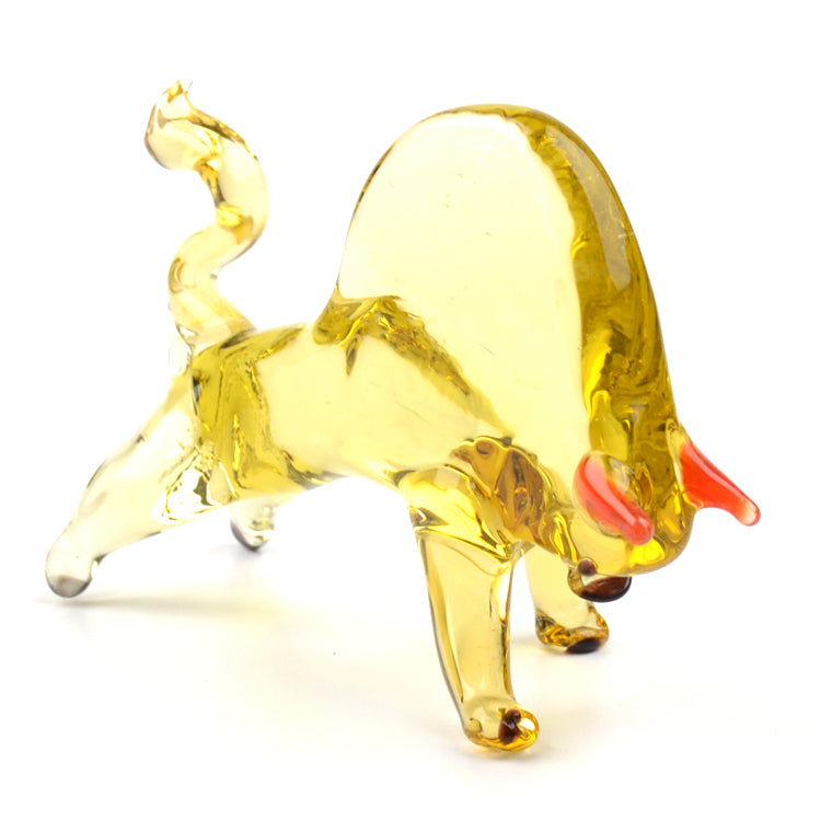 Fighting Bull Glass Figurine