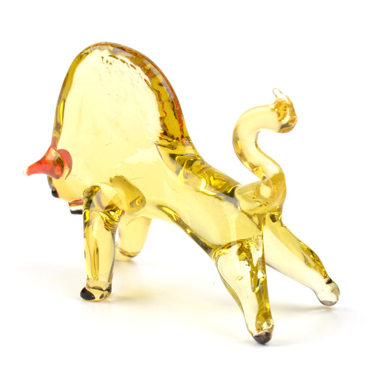 Fighting Bull Glass Figurine