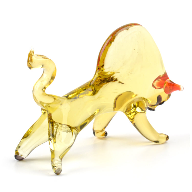 Fighting Bull Glass Figurine