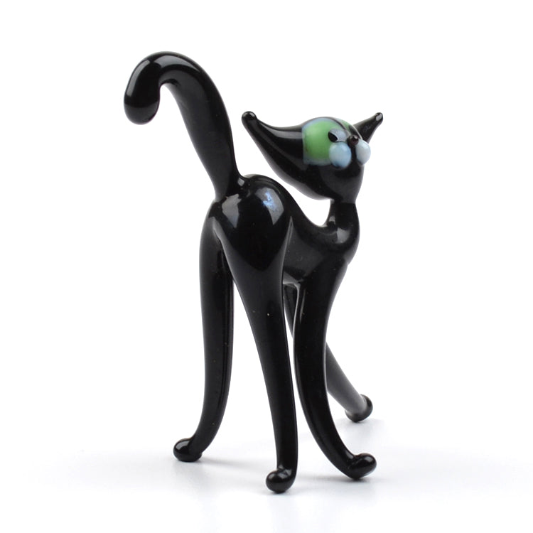 Black Cat Glass Figurine