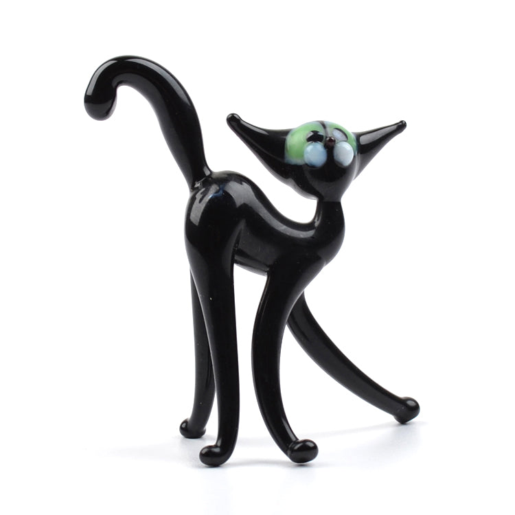 Black Cat Glass Figurine