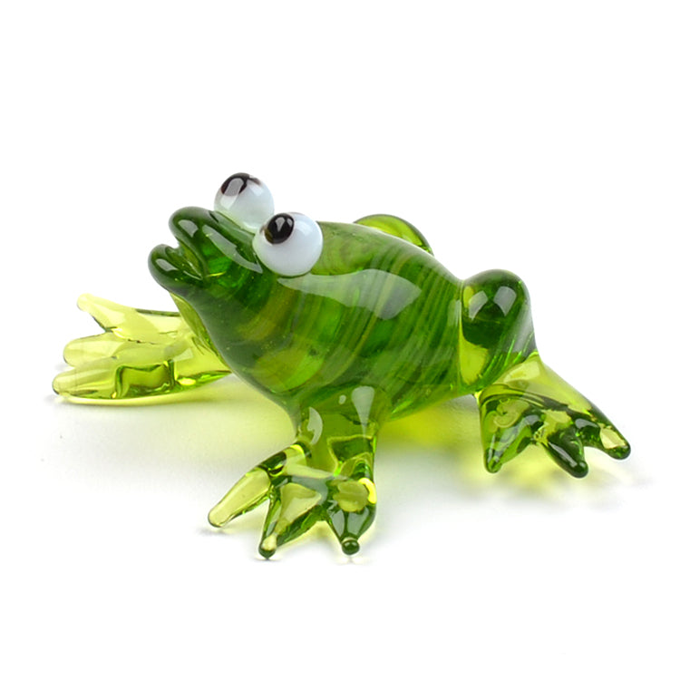 Cute Frog Glass Figurine