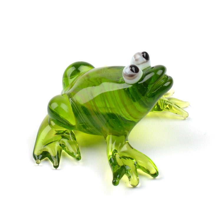 Cute Frog Glass Figurine